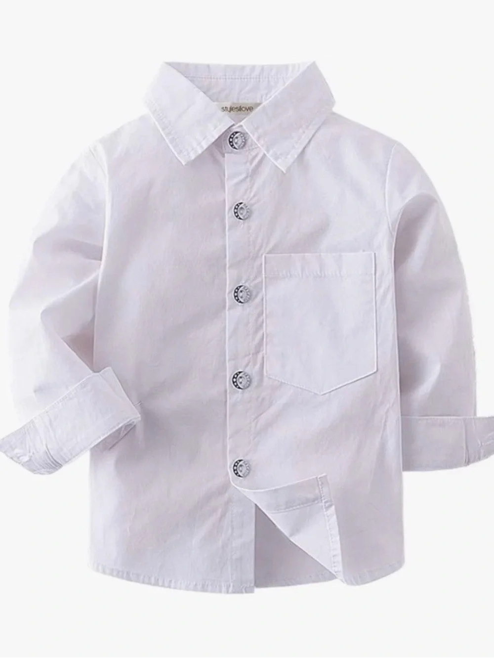 Stylish White Button-Down Shirt for Kids - Classic Look